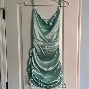 Mint green short dress